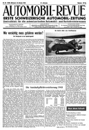 Titelblatt der Nummer 43 von Automobil-Revue Zeitungen 1945