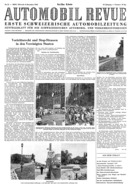 Titelblatt der Nummer 52 von Automobil-Revue Zeitungen 1948