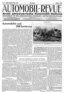 Titelblatt der Nummer 12 von Automobil-Revue Zeitungen 1944