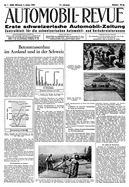 Titelblatt der Nummer 1 von Automobil-Revue Zeitungen 1945