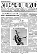 Titelblatt der Nummer 40 von Automobil-Revue Zeitungen 1943