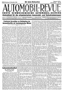 Titelblatt der Nummer 102 von Automobil-Revue Zeitungen 1933