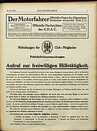Titelblatt der Nummer 35 von Der Motorfahrer 1914