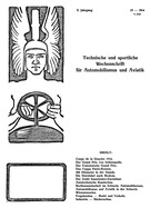 Titelblatt der Nummer 23 von Automobil-Revue Zeitungen 1914