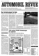 Titelblatt der Nummer 25 von Automobil-Revue Zeitungen 1965