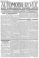 Titelblatt der Nummer 79 von Automobil-Revue Zeitungen 1930