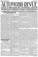 Titelblatt der Nummer 21 von Automobil-Revue Zeitungen 1930