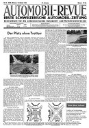 Titelblatt der Nummer 42 von Automobil-Revue Zeitungen 1946