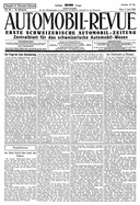 Titelblatt der Nummer 30 von Automobil-Revue Zeitungen 1925