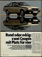 ADAC Motorwelt 1/1981 - Zwei Coupés mit Platz für vier