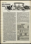 ADAC Motorwelt 10/1957 - Unser Test Opel Rekord