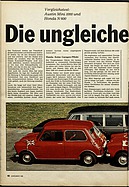 ADAC Motorwelt 1/1968 - Austin Mini 1000 gegen Honda N600