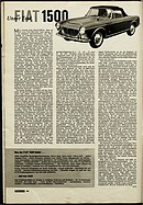 ADAC Motorwelt 12/1960 - unser Test - Fiat 1500 (Osca)