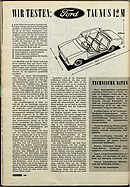 ADAC Motorwelt Nr. 12/1962 - Test Ford Taunus 12 M