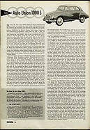 ADAC Motorwelt 9/1961 - Test Auto Union 1000 S