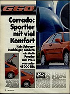 ADAC Motorwelt 9/1988 - Fahrbericht VW Corrado