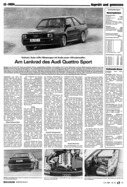 AR 15/1984 - Am Lenkrad des Audi Quattro Sport