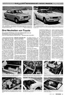 AR 29/1971: Vorstellung Toyota Carina, Corona und Celica