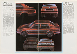 Alfa Romeo 75 - Verkaufprospekt (1986) - Seiten 3 und 4 Alfa Romeo 75 - Verkaufprospekt (1986) - Seiten 3 und 4