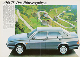 Alfa Romeo 75 - Verkaufprospekt (1986) - Seiten 5 und 6 Alfa Romeo 75 - Verkaufprospekt (1986) - Seiten 5 und 6