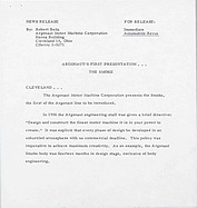 Argonaut Smoke - Pressemitteilung (1959, engl.) Argonaut Smoke - Pressemitteilung (1959, engl.)