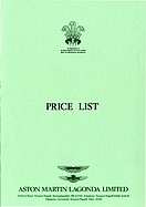 Aston Martin - Preisliste (1983, engl.) Aston Martin - Preisliste (1983, engl.)
