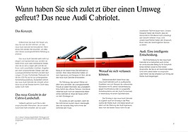 Audi Cabriolet - Veraufsprospekt (1991) - Seiten 2 und 3 Audi Cabriolet - Veraufsprospekt (1991) - Seiten 2 und 3
