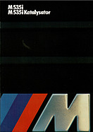 BMW M 535i und M 535i Katalysator - Verkaufsprospekt (1986) BMW M 535i und M 535i Katalysator - Verkaufsprospekt (1986)
