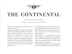 Bentley Continental Sports Saloon - Verkaufsbroschüre (1953, engl.) - Seite 2 Bentley Continental Sports Saloon - Verkaufsbroschüre (1953, engl.) - Seite 2