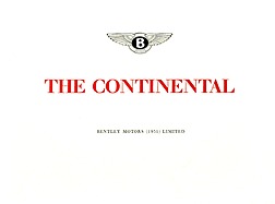 Bentley Continental Sports Saloon - Verkaufsbroschüre (1953, engl.) Bentley Continental Sports Saloon - Verkaufsbroschüre (1953, engl.)