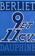Berliet 9CV & 11 CV - Verkaufsprospekt (1936, franz.) Berliet 9CV & 11 CV - Verkaufsprospekt (1936, franz.)