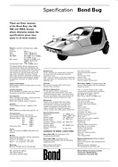 Bond Bug 700 (1971) - technische Daten und Beschreibung (engl.) Bond Bug 700 (1971) - technische Daten und Beschreibung (engl.)