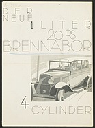 Brennabor 1 Liter Verkaufsprospekt von 1931 Brennabor 1 Liter Verkaufsprospekt von 1931