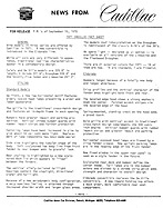 Cadillac - Presseinformationen Baujahr 1971 (1970, engl.) Cadillac - Presseinformationen Baujahr 1971 (1970, engl.)