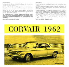 Chevrolet Corvair - Verkaufsprospekt Schweiz (1962) Chevrolet Corvair - Verkaufsprospekt Schweiz (1962)
