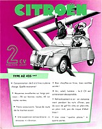 Citroën 2 CV 'Traction Avant" - Verkaufsprospekt (1956, franz.) Citroën 2 CV 'Traction Avant" - Verkaufsprospekt (1956, franz.)