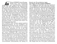 Citroën SM - Beschreibung (1971) Citroën SM - Beschreibung (1971)