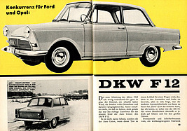 DKW F 12 - Konkurrenz für Ford und Opel - Hobby 03/1963 - Seiten 52 und 53 DKW F 12 - Konkurrenz für Ford und Opel - Hobby 03/1963 - Seiten 52 und 53