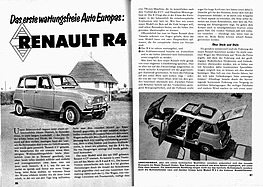 Das erste wartungsfreie Auto Europas - Renault R4 - Hobby 9 1961 - Seiten 86 und 87 Das erste wartungsfreie Auto Europas - Renault R4 - Hobby 9 1961 - Seiten 86 und 87