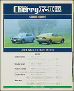 Datsun Cherry F-II - Verkaufsprospekt (1975) - Titelblatt Datsun Cherry F-II - Verkaufsprospekt (1975) - Titelblatt