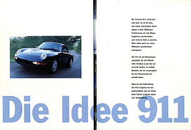 Die Idee Porsche 911 - Porsche 993 - Verkaufsliteratur (1996) - Seiten 2 und 3 Die Idee Porsche 911 - Porsche 993 - Verkaufsliteratur (1996) - Seiten 2 und 3