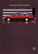 Die Mercedes-Benz T-Modelle 200 bis 300 - Verkaufsprospekt (1989) Die Mercedes-Benz T-Modelle 200 bis 300 - Verkaufsprospekt (1989)