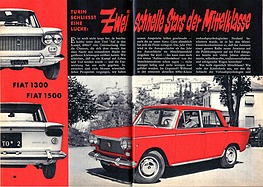 Hobby 6/1961: Fiat 1300 und 1500 - zwei schnelle Stars der Mittelklasse