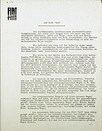 Fiat 500 - Presseinformation (1936) Fiat 500 - Presseinformation (1936)