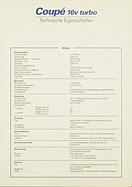 Fiat Coupé 2.0 16V Turbo - technische Eigenschaften (1993) Fiat Coupé 2.0 16V Turbo - technische Eigenschaften (1993)