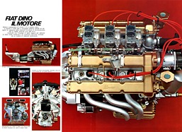 Fiat Dino Coupé - Verkaufsprospekt (1968, ital.) - Seiten 4 und 5 Fiat Dino Coupé - Verkaufsprospekt (1968, ital.) - Seiten 4 und 5