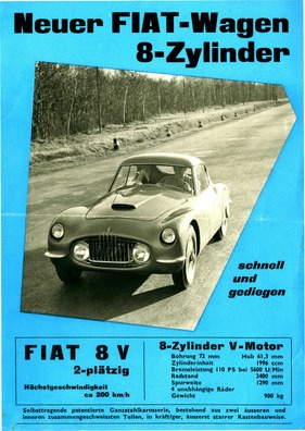 Fiat Otto Vu 8V - Verkaufsprospekt (1953) Fiat Otto Vu 8V - Verkaufsprospekt (1953)