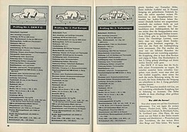 Fiat vs. VW vs. DKW im hobby Super-Test - hobby 16/1963 - Seiten 42 und 43 Fiat vs. VW vs. DKW im hobby Super-Test - hobby 16/1963 - Seiten 42 und 43