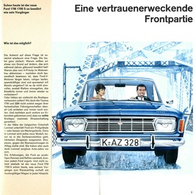 Ford 17M 1700 S - Verkaufsprospekt 1967 - Seite 3 - Einschub Ford 17M 1700 S - Verkaufsprospekt 1967 - Seite 3 - Einschub