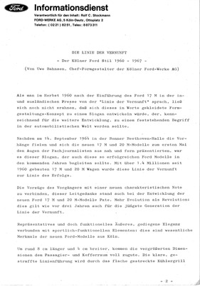 Ford 17M - Die Linie der Vernunft - Uwe Bahnsen (1967) Ford 17M - Die Linie der Vernunft - Uwe Bahnsen (1967)